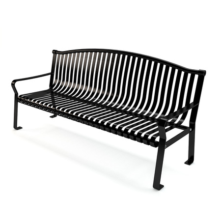 FROG FURNISHINGS Black 6' Rockford Bench PB 6BLAROCK